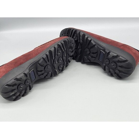 Womens Lands End Burgundy Suede Slip On Shoes Sz 8.5b - Picture 6 of 8